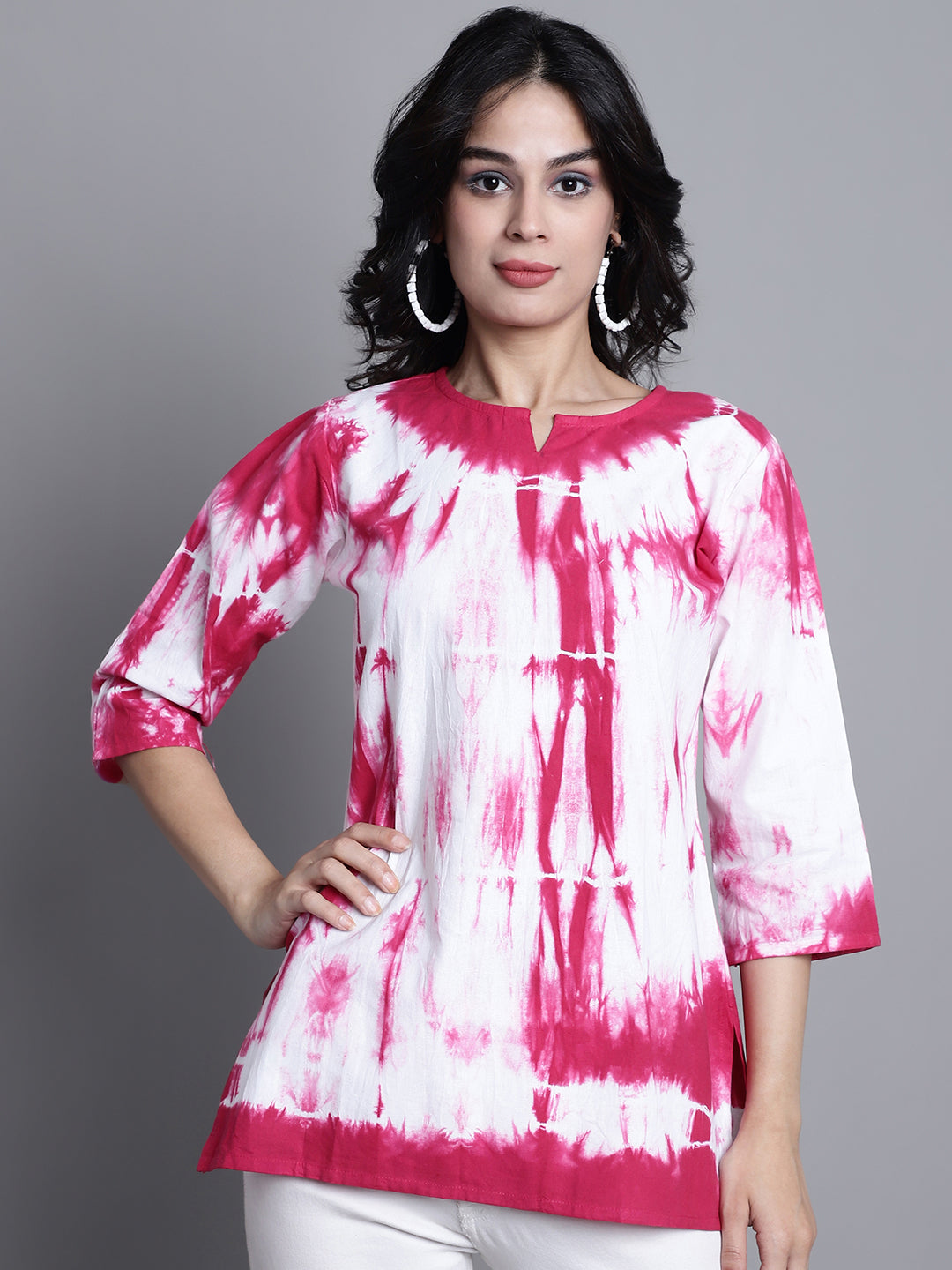 Aawari Women Cotton Tie & Dye Tops & Tunics / Western Wear