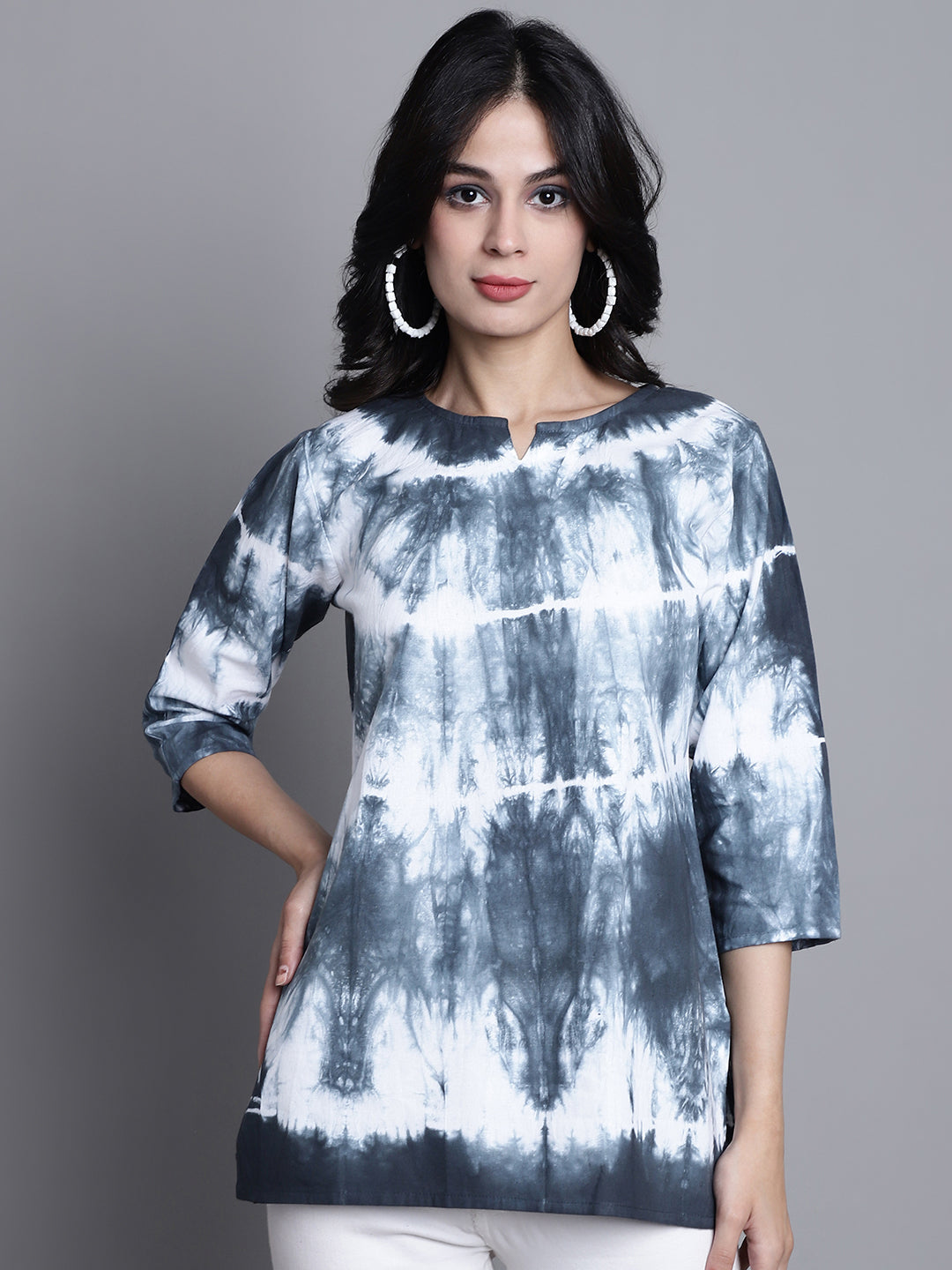 Aawari Women Cotton Tie & Dye Tops & Tunics / Western Wear