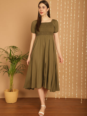Women Bobbin Dresses With Flared Cut / Western Wear