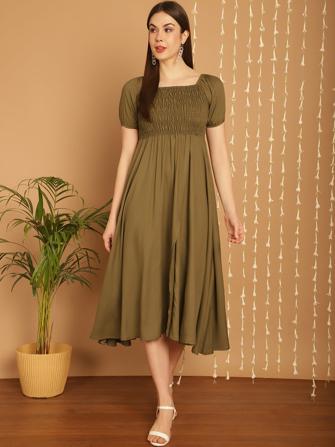 Women Bobbin Dresses With Flared Cut Western Wear