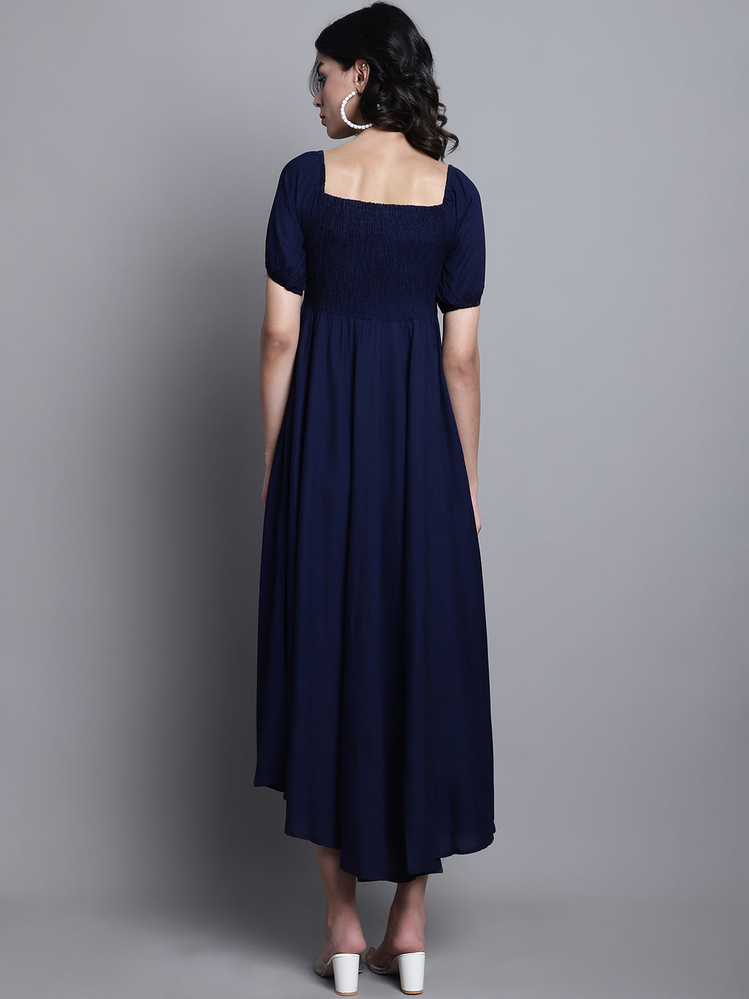 Aawari Women Rayon Solid Elegant Dresses / Maxi Dresses / Western Wear