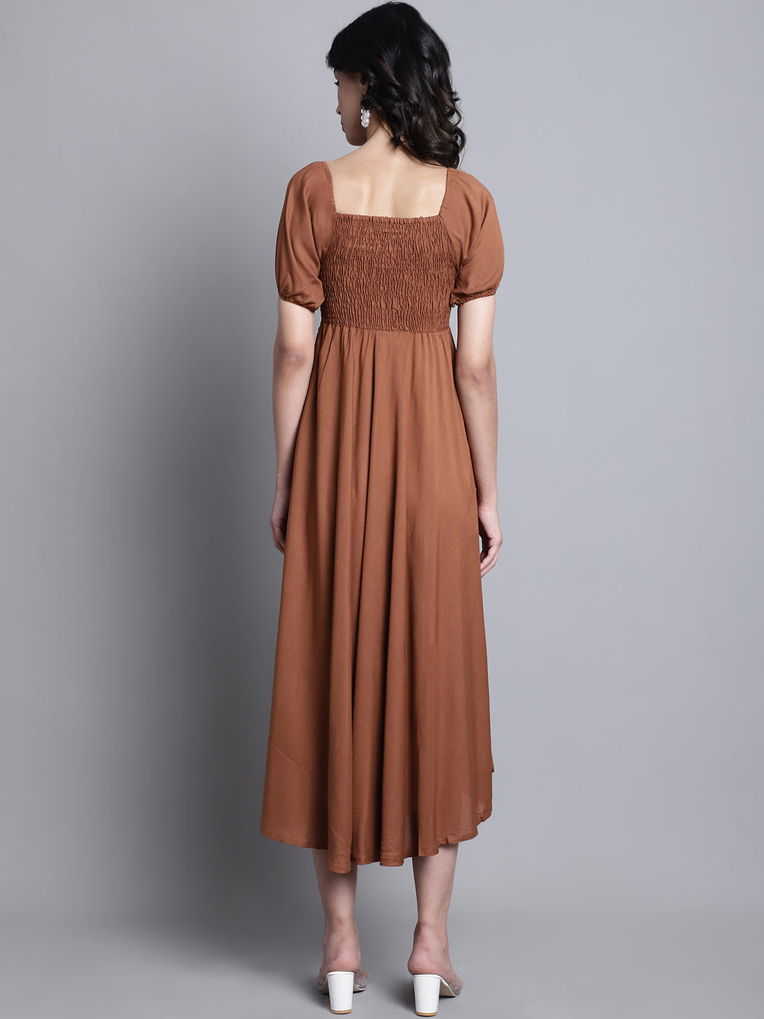 Aawari Women Rayon Solid Elegant Dresses / Maxi Dresses / Western Wear