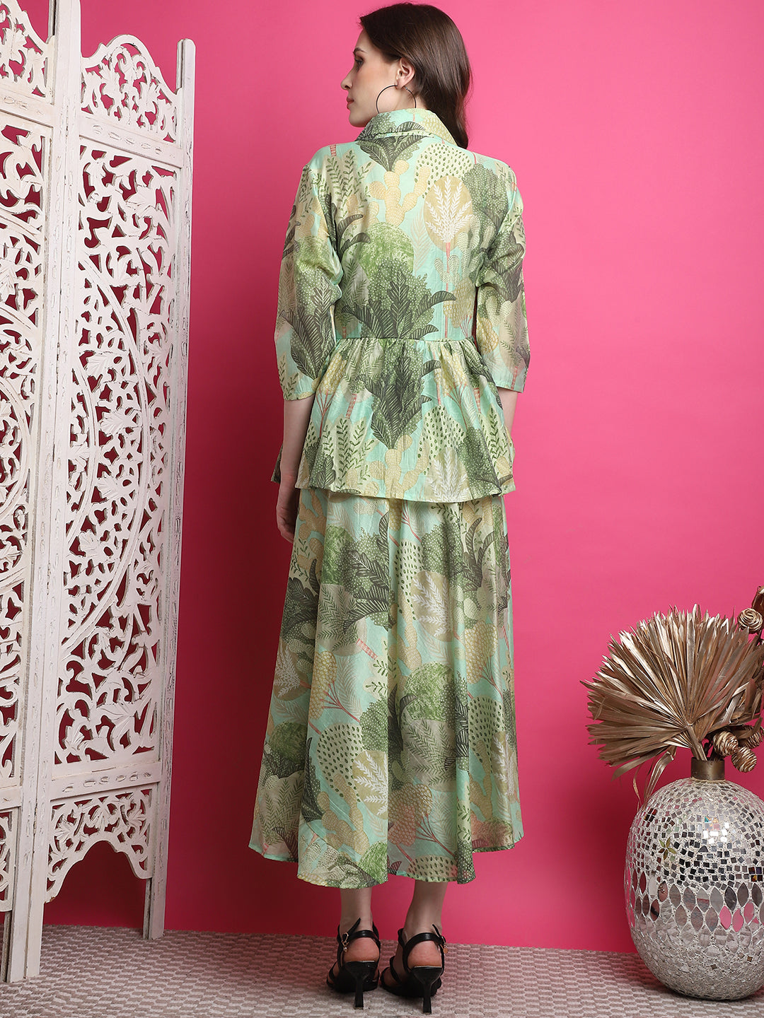 Aawari Women Chanderi Printed Dresses / Western Wear