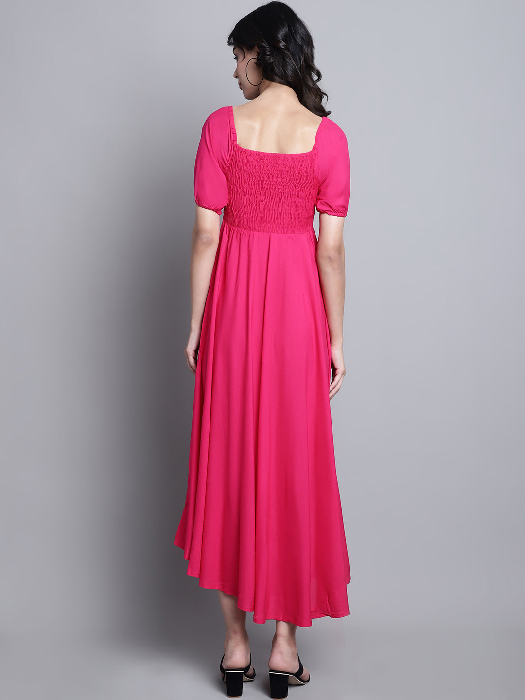 Aawari Women Rayon Solid Elegant Dresses / Maxi Dresses / Western Wear