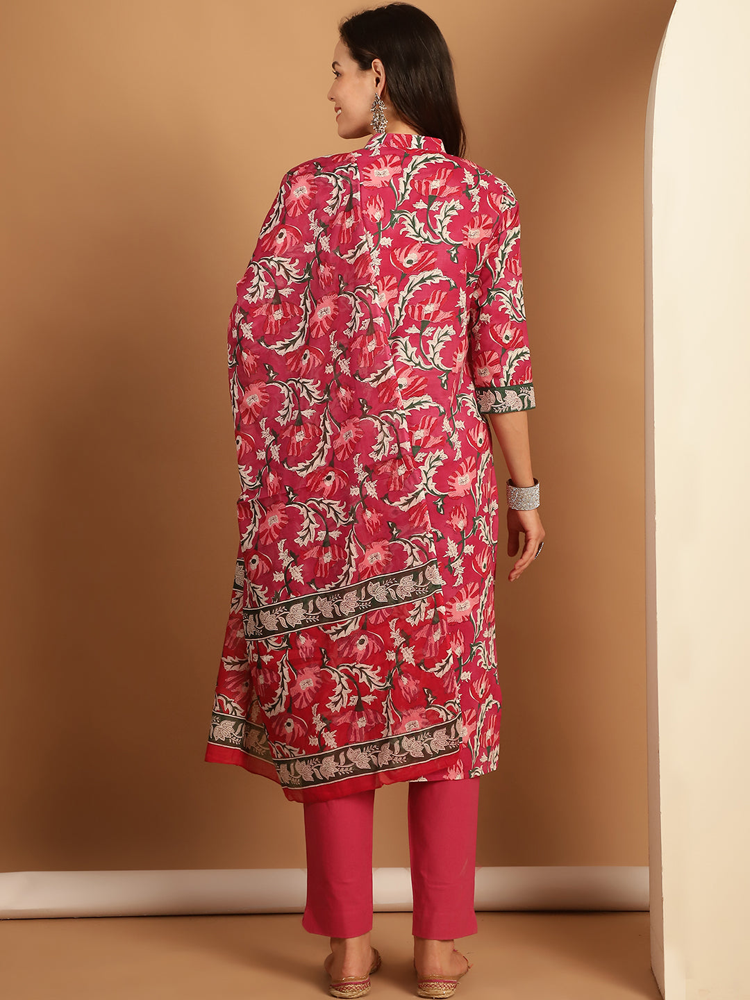 Aawari Cotton Printed Three Piece Suit Sets