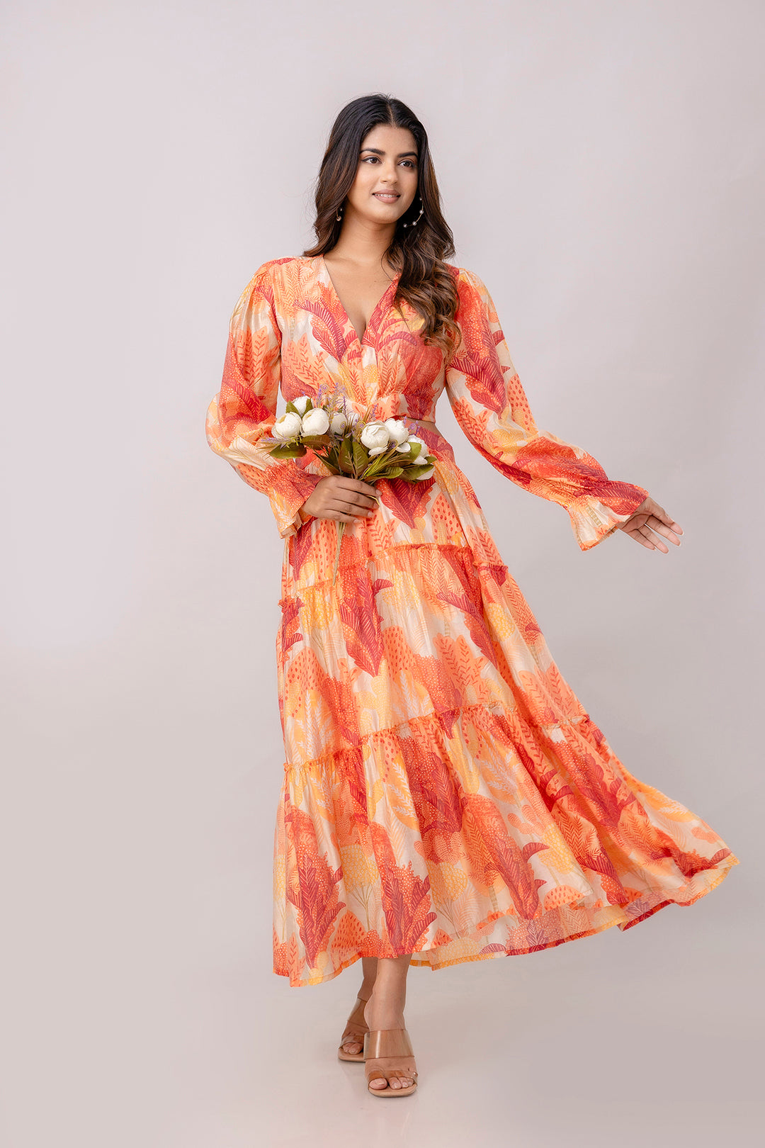 Aawari Women Chanderi Printed Dresses / Western Wear