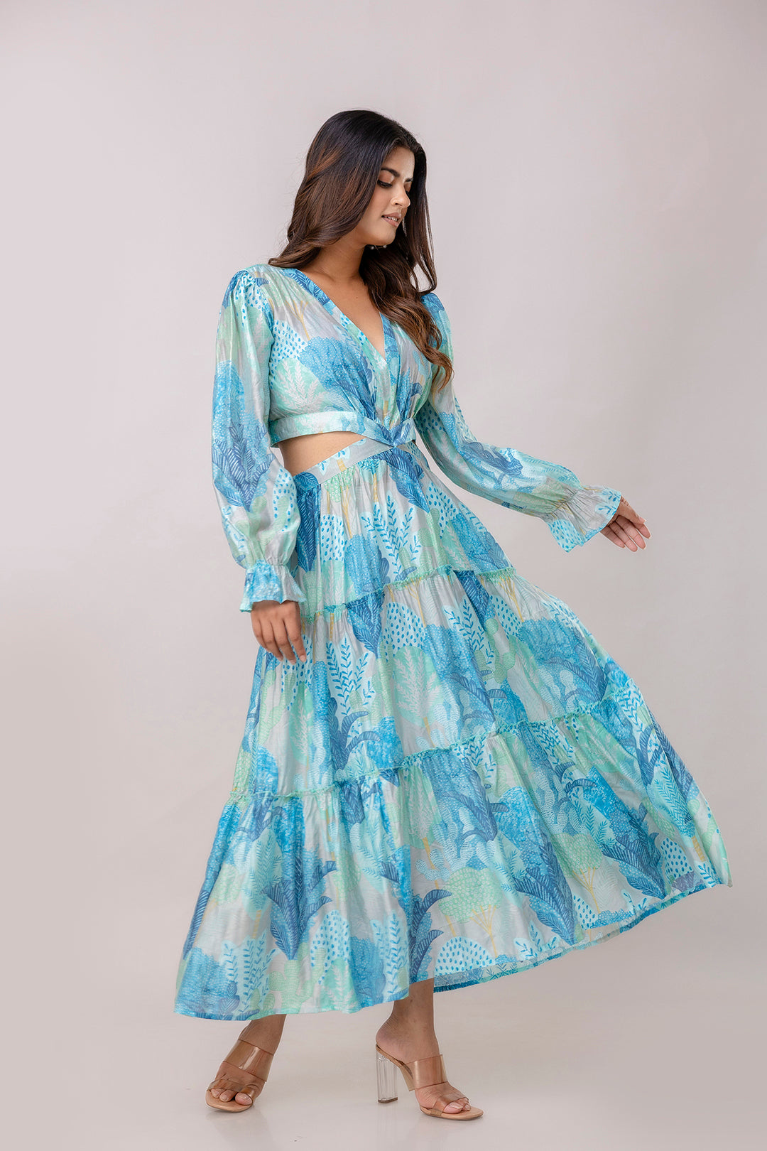 Aawari Women Chanderi Printed Dresses / Western Wear