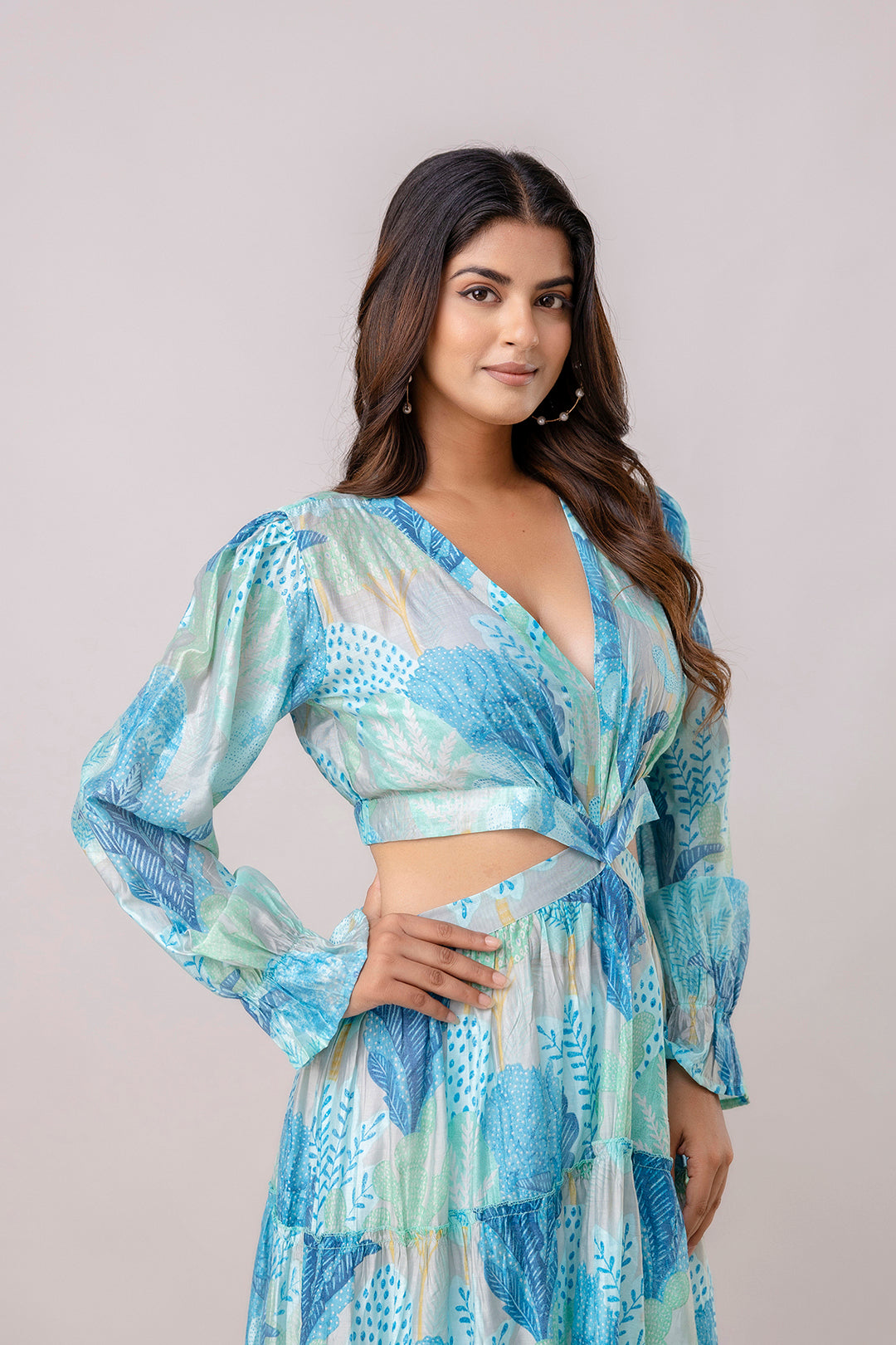 Aawari Women Chanderi Printed Dresses / Western Wear