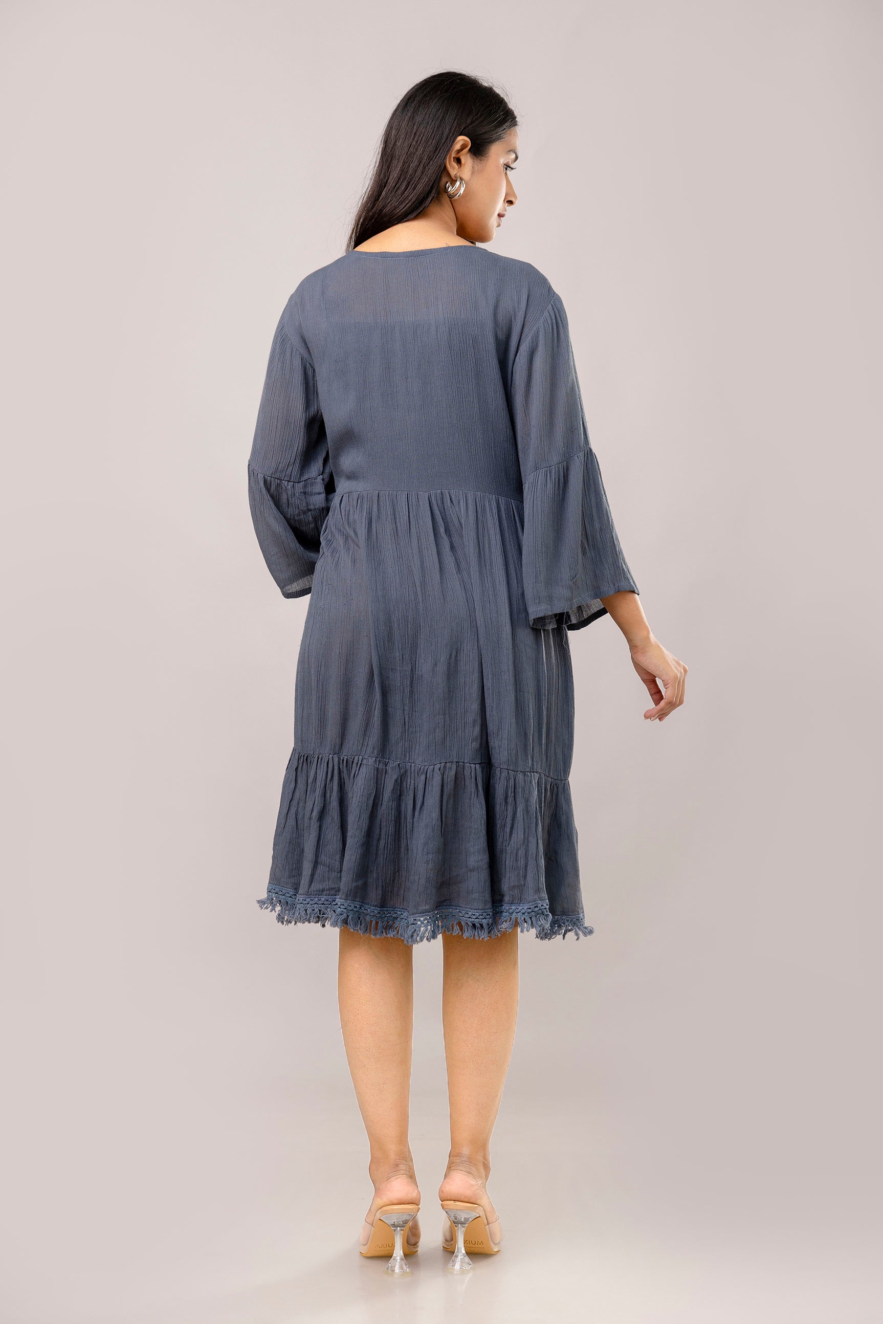 Aawari Women Embroidered Midi Dresses / Western Wear