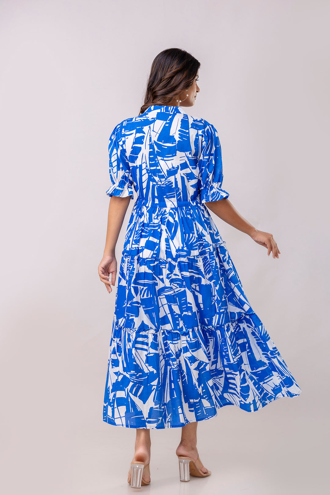 Aawari Women Cotton Printed Knot Dresses / Maxi Dresses / Western Wear