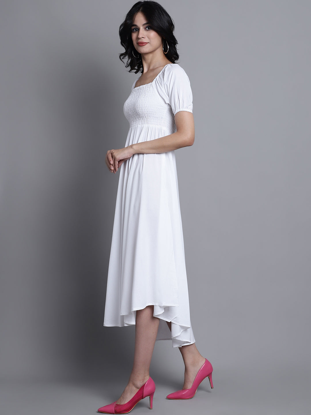 Aawari Women Rayon Solid Elegant Dresses / Maxi Dresses / Western Wear