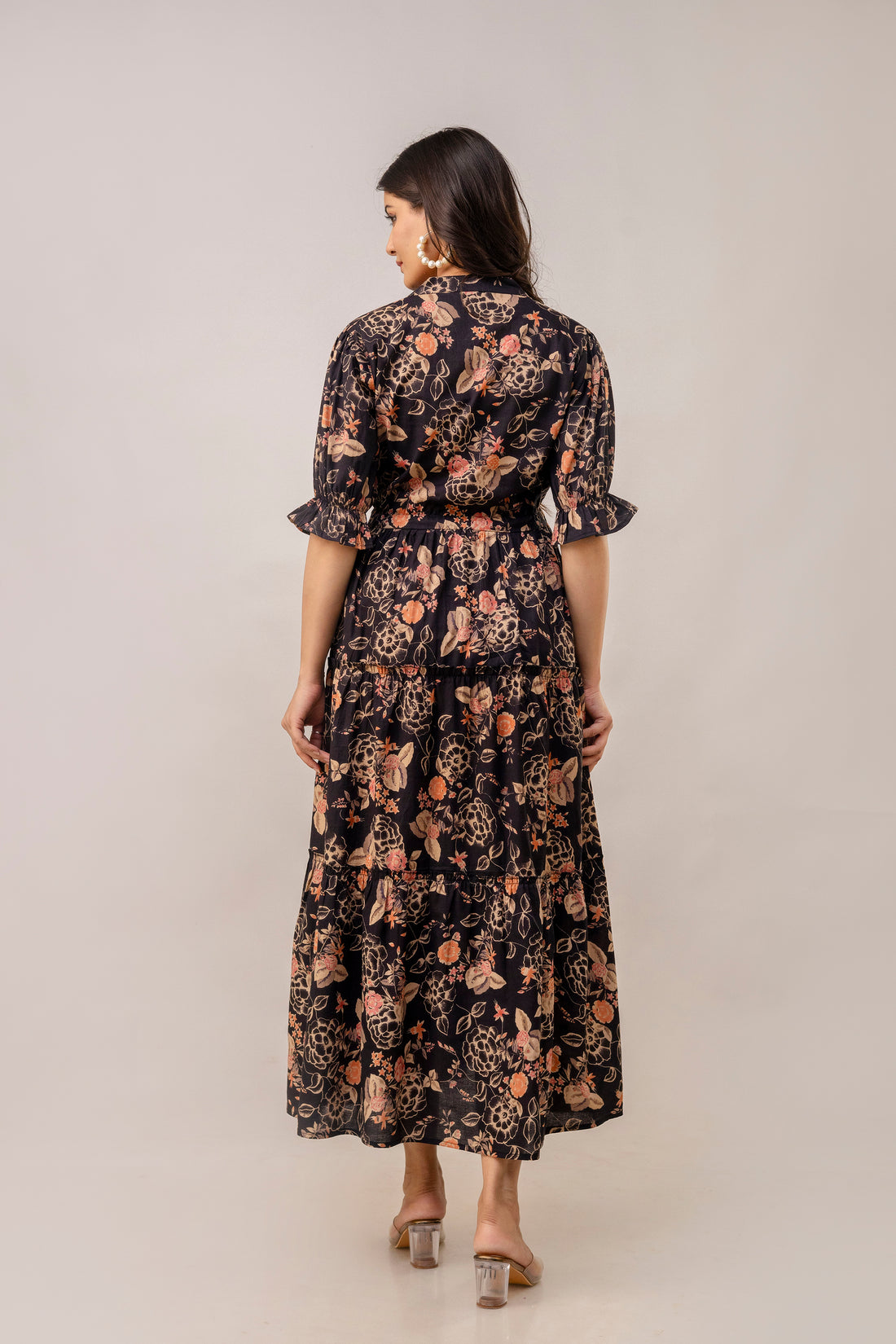 Aawari Women Cotton Printed Knot Dresses / Maxi Dresses / Western Wear