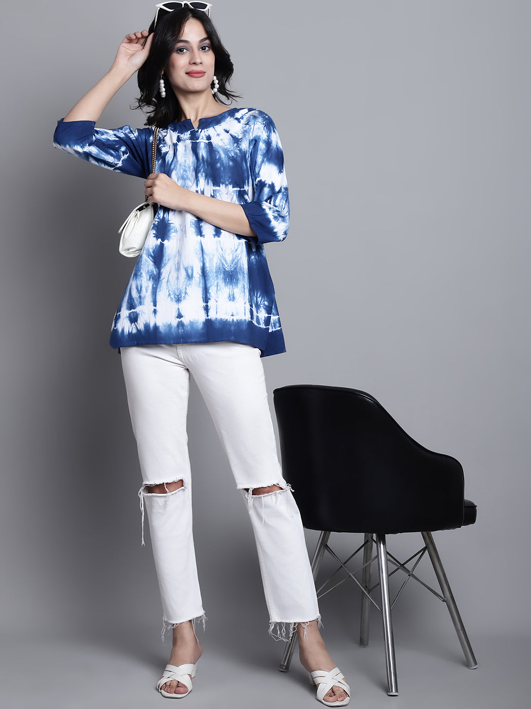 Aawari Women Cotton Tie & Dye Tops & Tunics / Western Wear