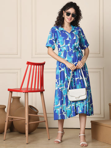 Aawari Rayon Printed Waist-up Dresses / Maxi Dresses