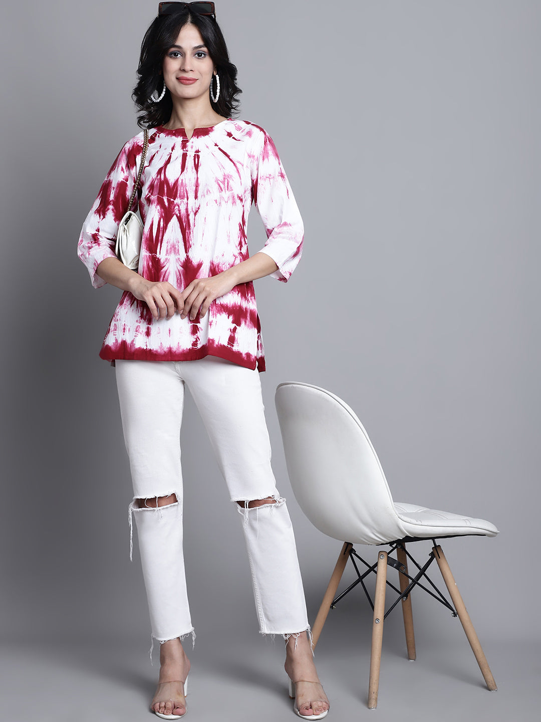 Aawari Women Cotton Tie & Dye Tops & Tunics / Western Wear