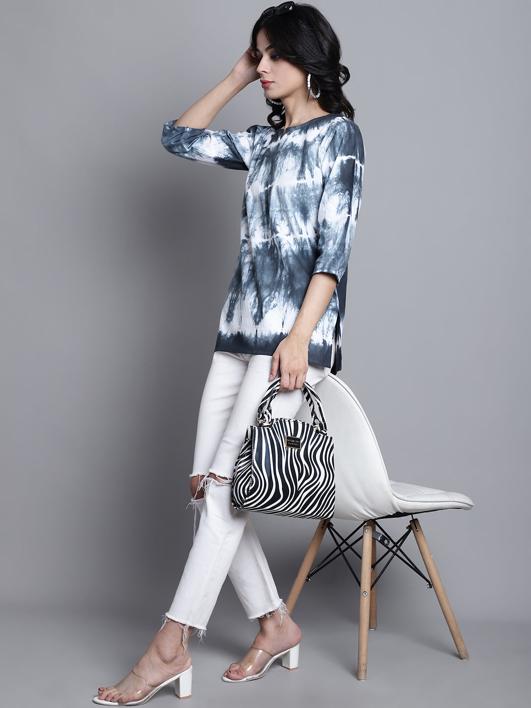 Aawari Women Cotton Tie & Dye Tops & Tunics / Western Wear