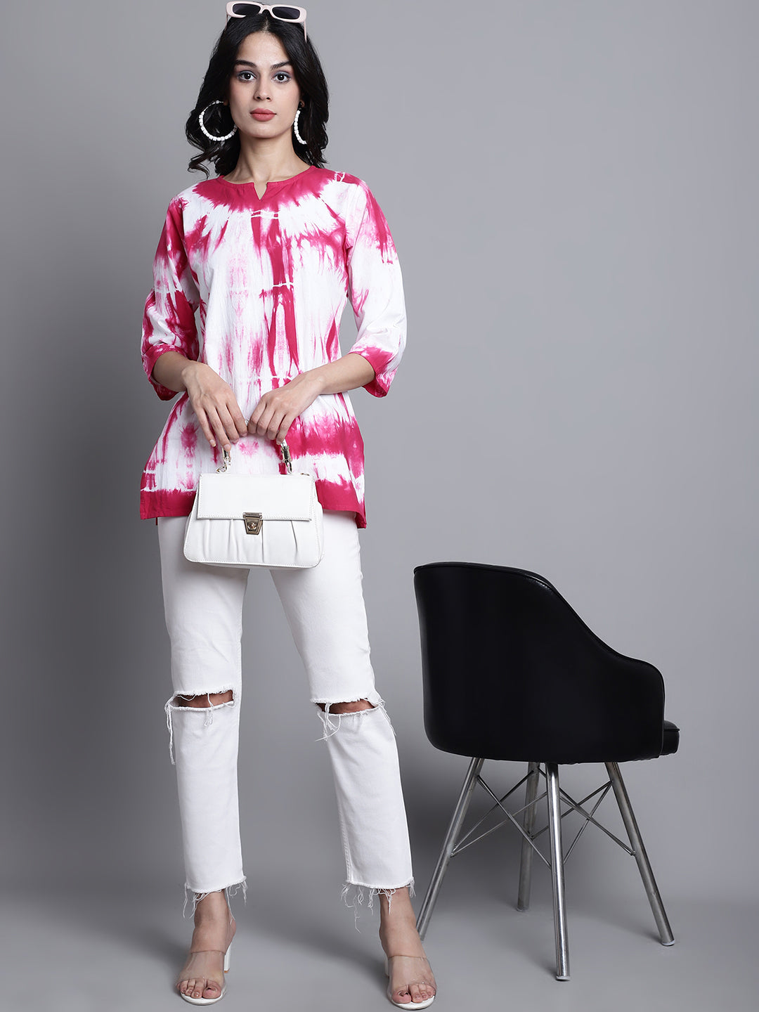 Aawari Women Cotton Tie & Dye Tops & Tunics / Western Wear