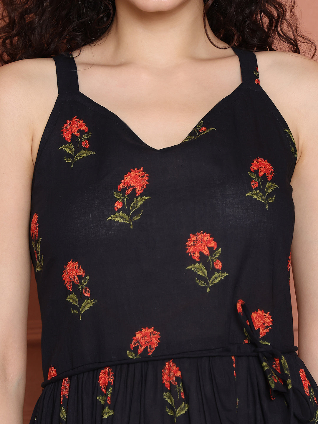 Aawari Unique Rayon Printed Short Dress - Midi Dresses / Western Wear