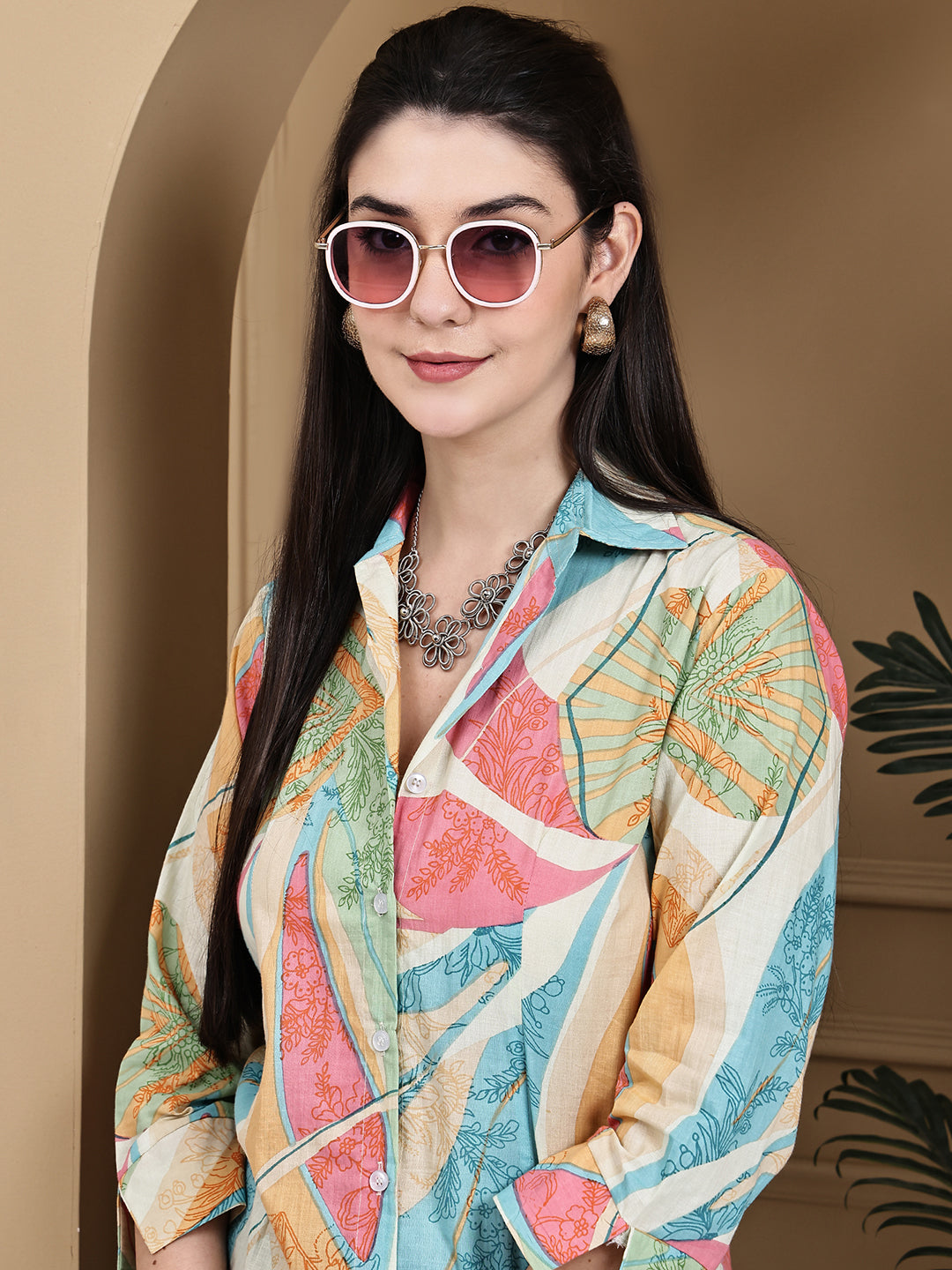 Aawari Cotton Printed Women's Shirts / Western Wear