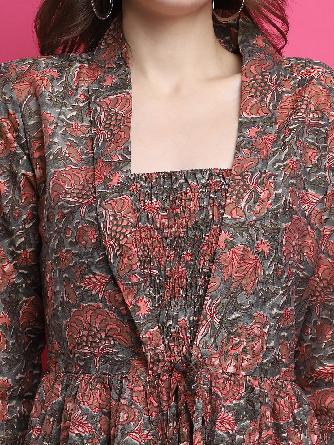 Aawari Women Chanderi Printed Dresses / Western Wear