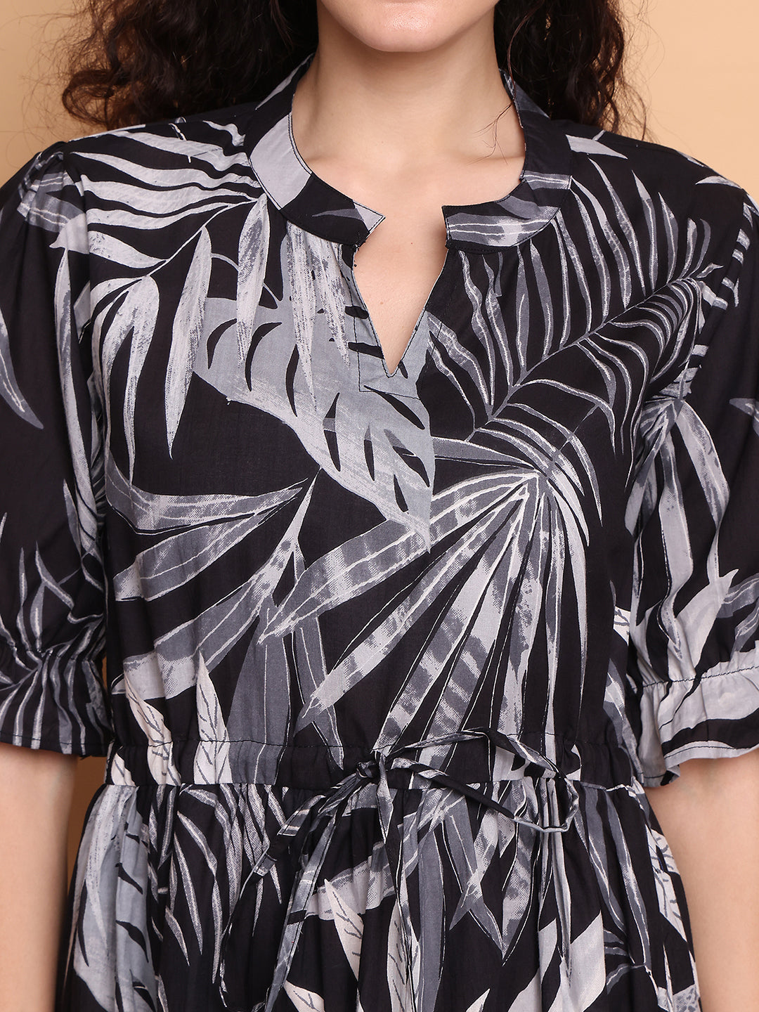 Aawari Cotton Printed Knot Dresses / Maxi Dresses / Western Wear