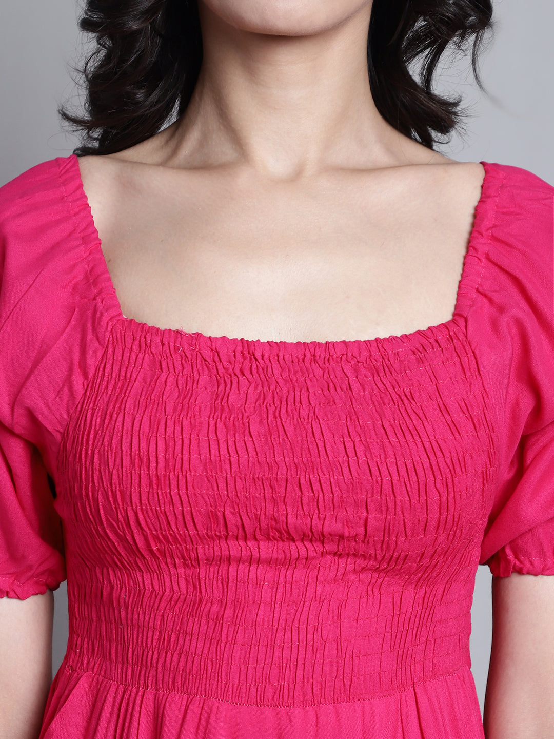 Aawari Women Rayon Solid Elegant Dresses / Maxi Dresses / Western Wear