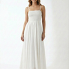 Women’s Rayon White Smocked Bobbin Gown with Spaghetti Strap