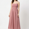 Women’s Rayon Spring Onine Smocked Bobbin Gown with Spaghetti Strap