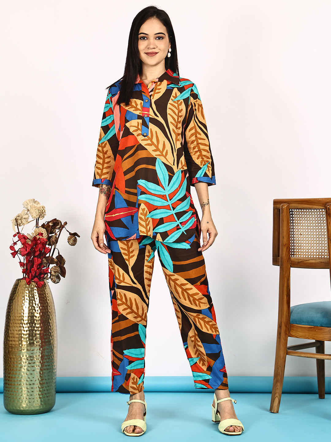 Aawari Cotton Unique Printed Co-ord Set