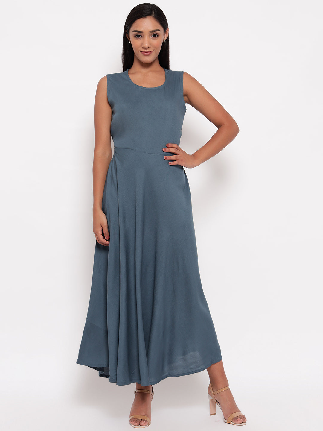 Aawari Fit & Flare Gown ( GREY )