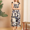 Aawari Artistic Abstract Print Cotton Dresses / Maxi Dresses / Western Wear