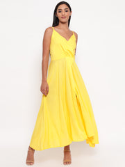 Aawari Casual Yellow Dress
