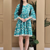 Aawari Cotton Printed Long Sleeve Dress - Midi Dresses / Western Wear