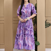 Aawari Women Cotton Printed Knot Dresses / Western Wear / Maxi Dresses
