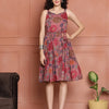 Aawari Cotton Printed Eye Catching Short Dress - Midi Dresses / Western Wear