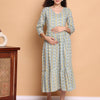 Aawari ZigZag Print Cotton Maternity Dresses with 3/4 Sleeves