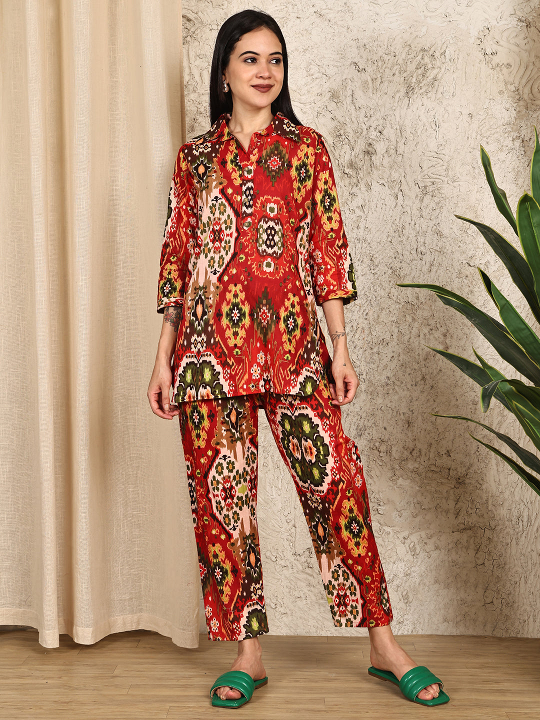 Aawari Cotton Unique Printed Co-ord Set