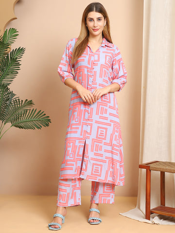 Aawari Rayon Printed Co-ord Sets / Western Wear