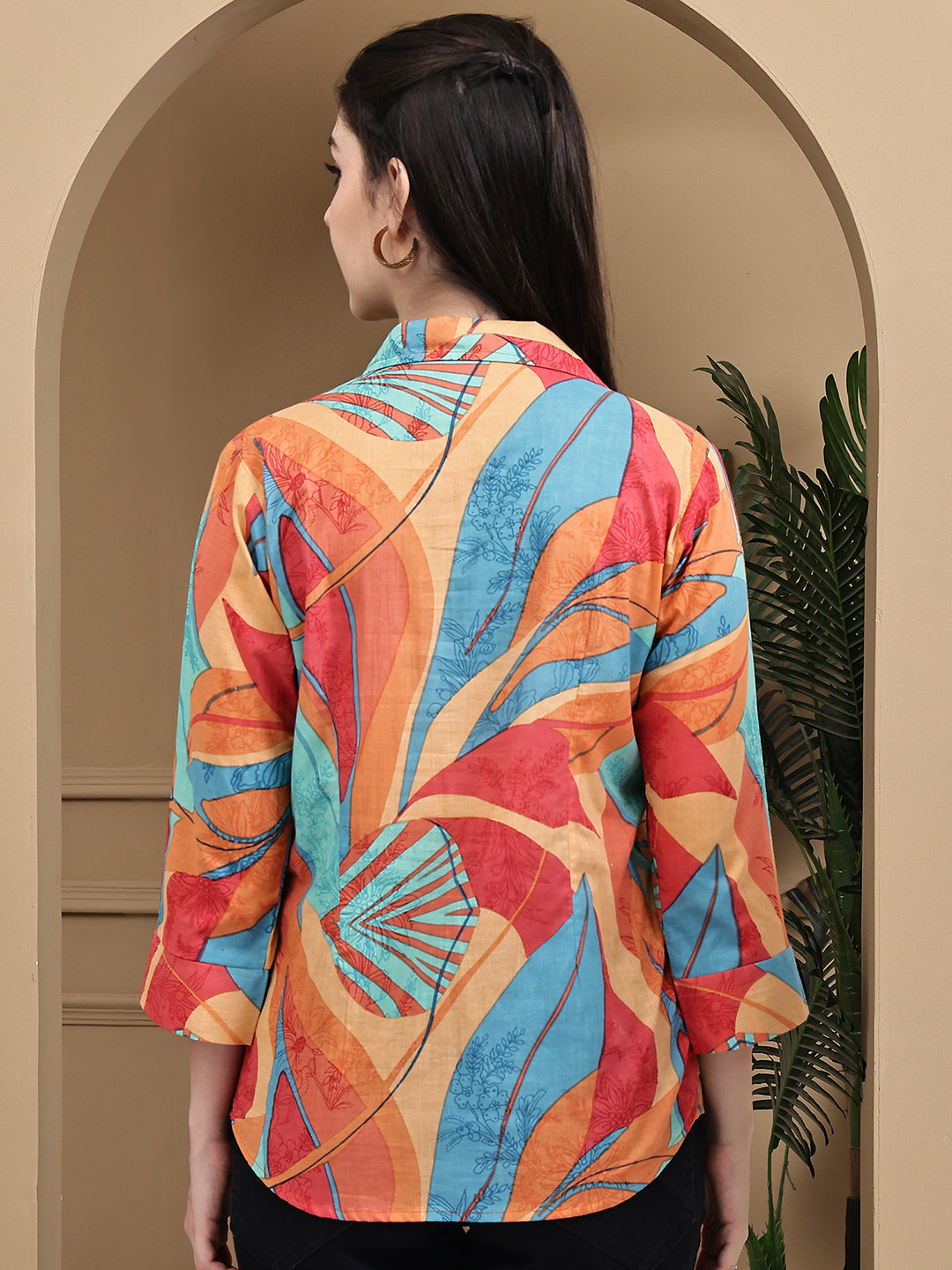Aawari Women Chanderi Printed Shirt With Trouser