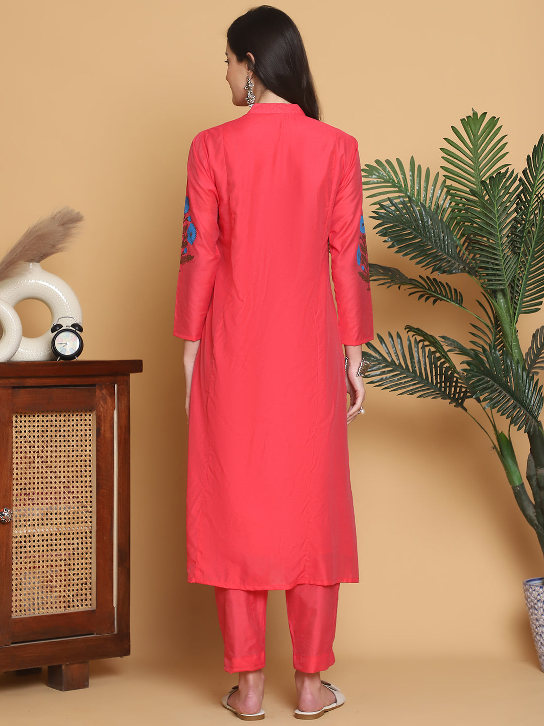 Aawari Chanderi Printed Two Piece Suit Set