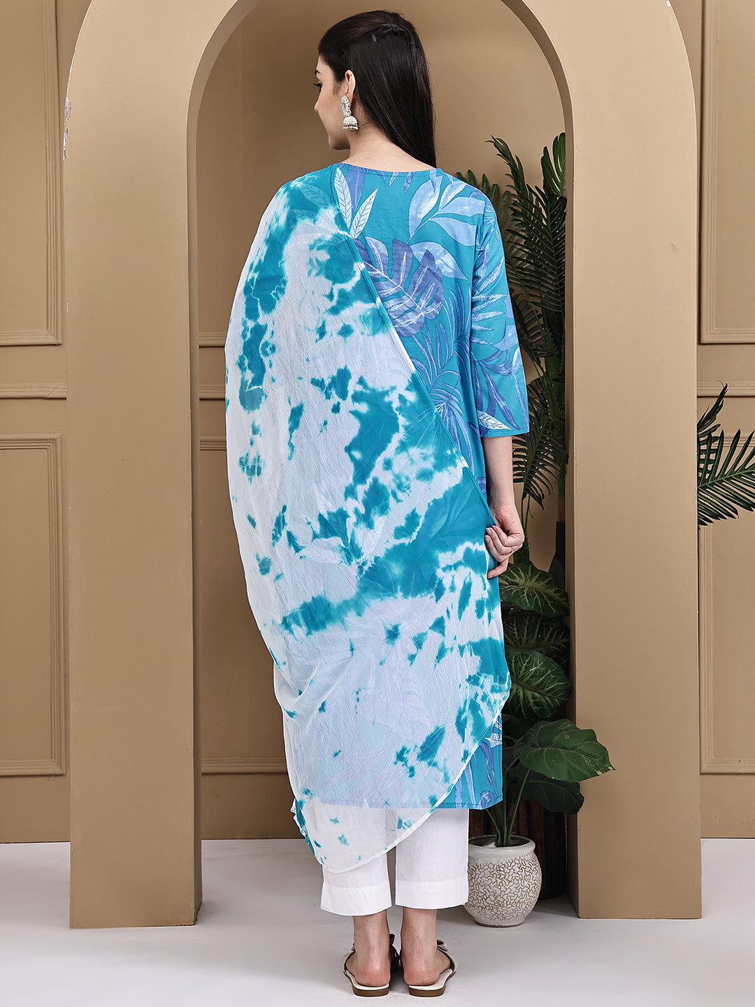 Aawari Cotton Printed Three Pice Suit Set