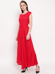 Aawari Fit & Flare Gown ( RED )