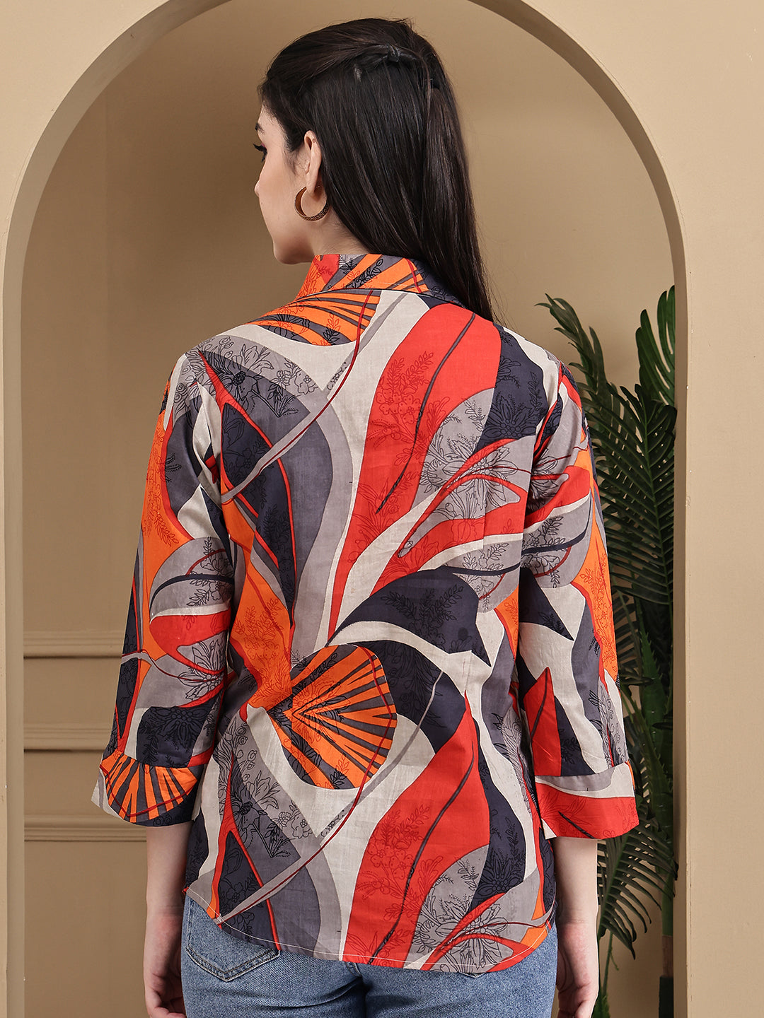 Aawari Women Cotton Printed Shirt