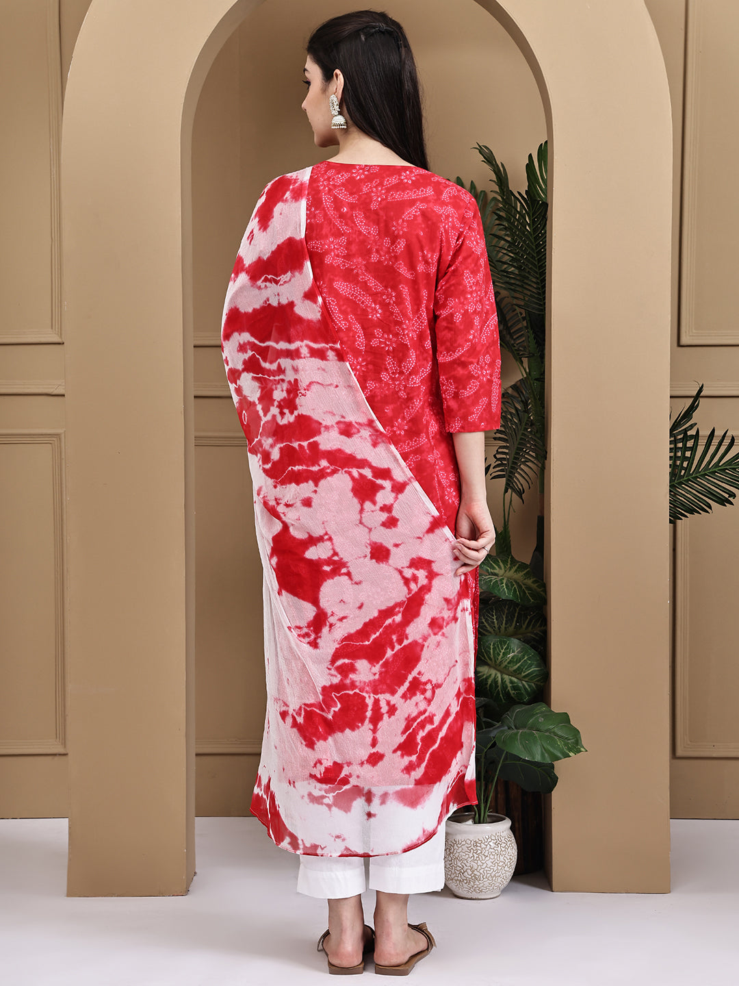 Aawari Cotton Printed Three Piece Suit Set