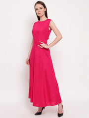 Aawari Fit & Flare Gown ( PINK )