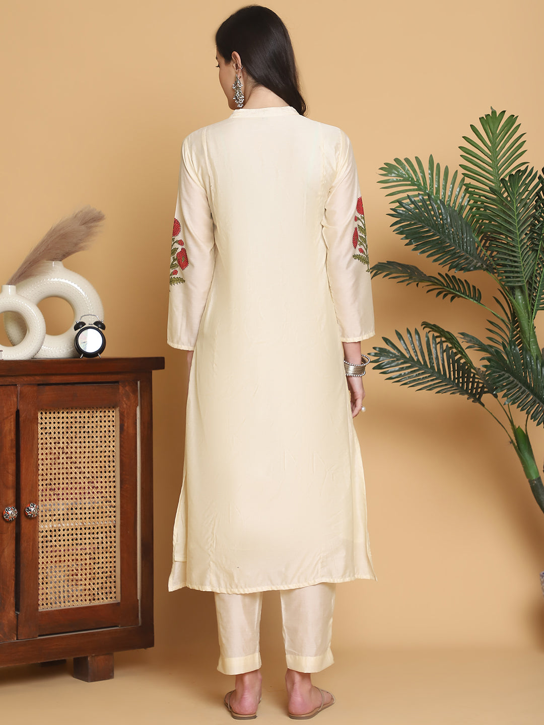 Aawari Chanderi Printed Two Piece Suit Set
