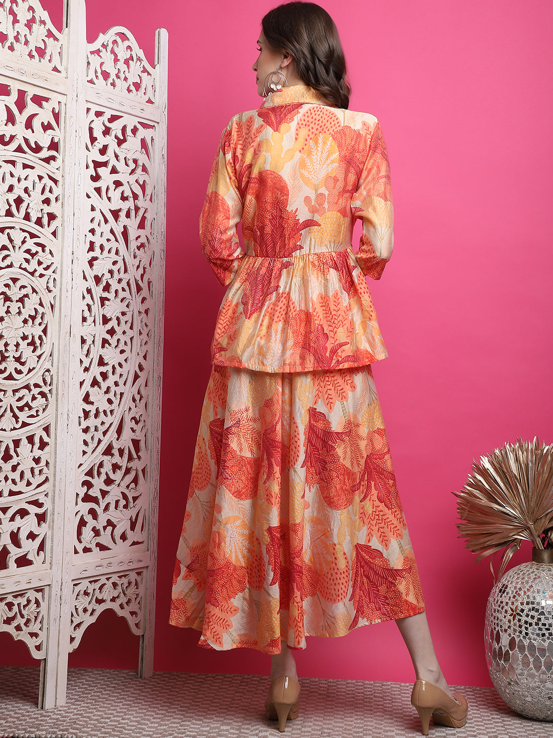 Aawari Women Chanderi Printed Dresses / Western Wear