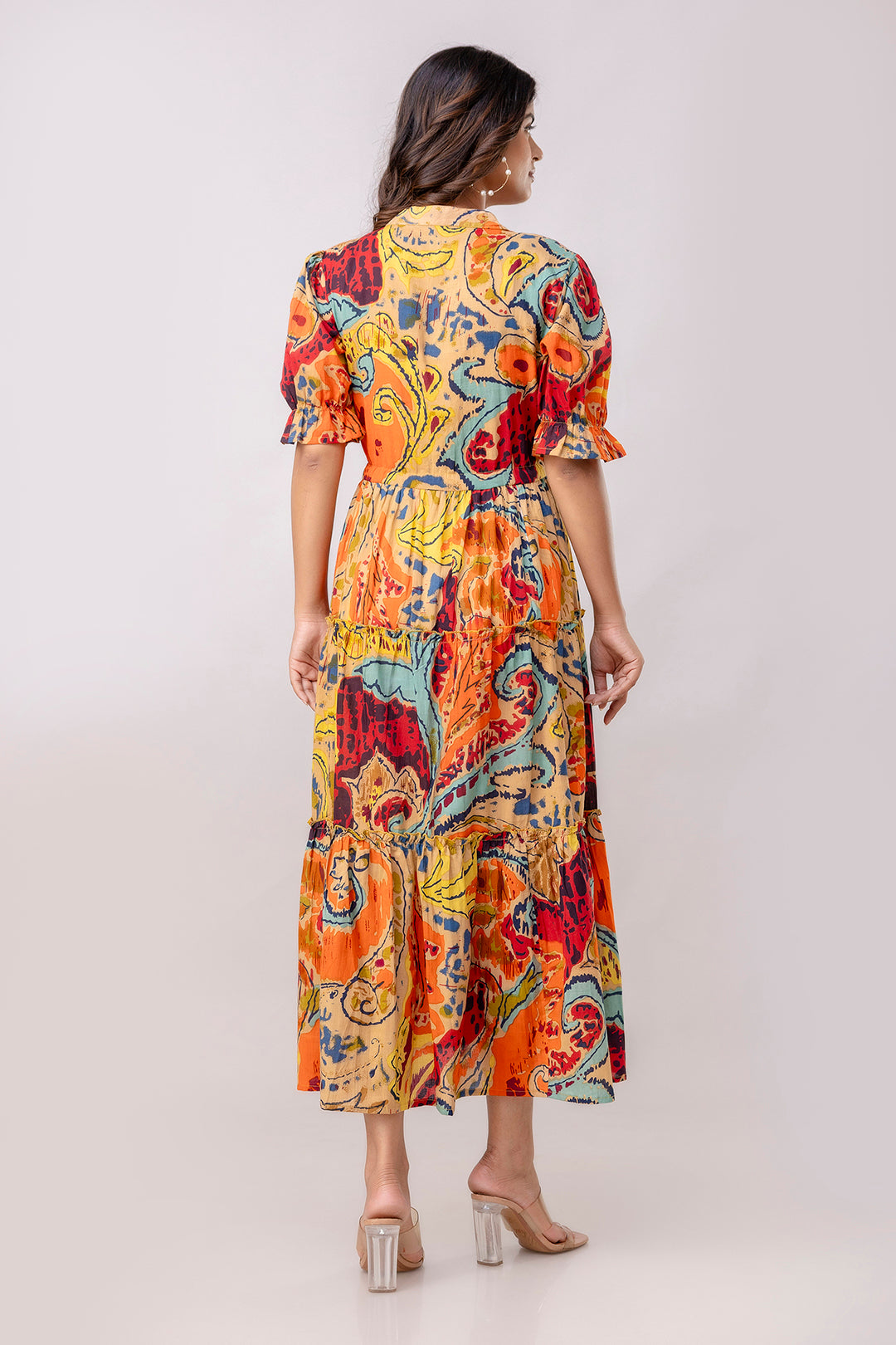 Aawari Women Cotton Printed Knot Dresses / Maxi Dresses / Western Wear