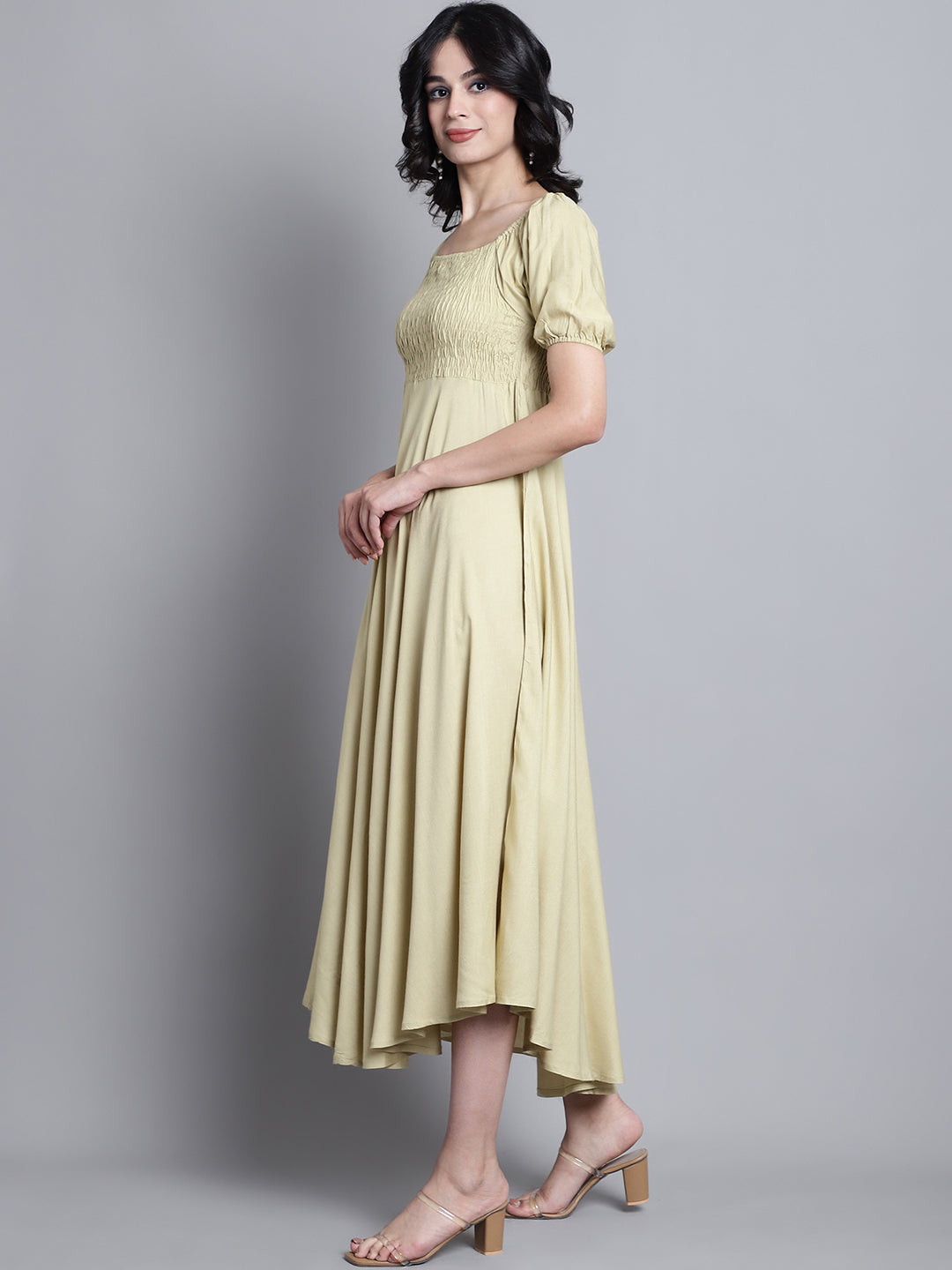 Aawari Women Rayon Solid Elegant Dresses