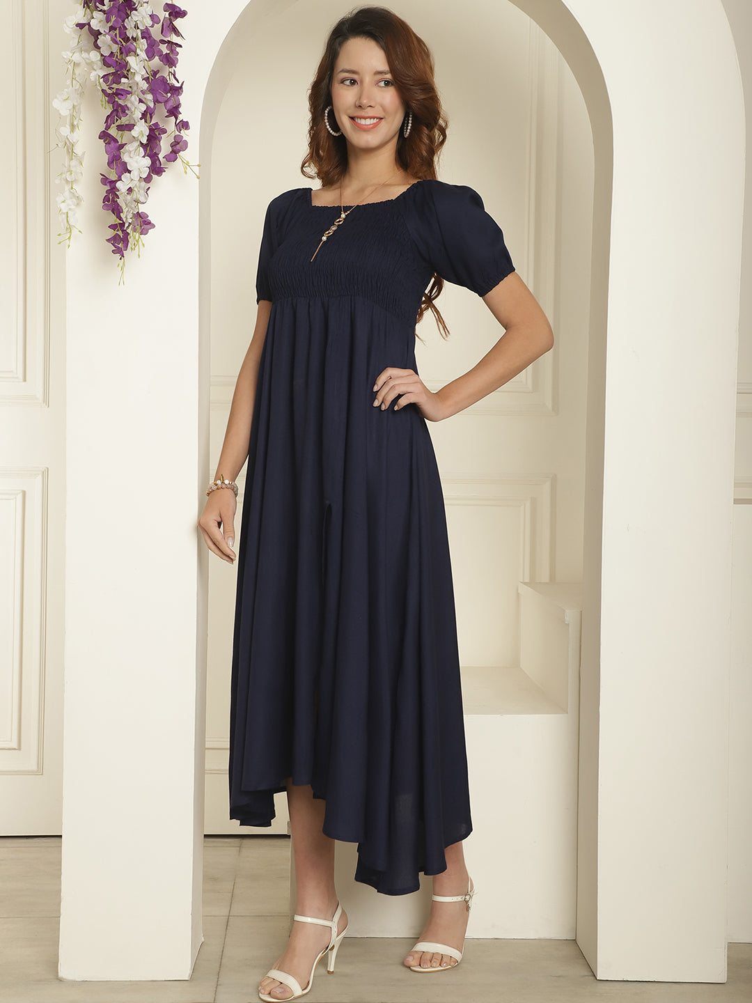 Women Bobbin Dress With Flared Cut